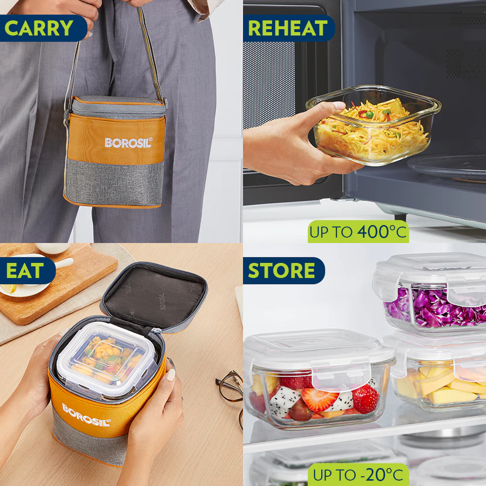 Zest Square Glass Lunch Box - Image 8