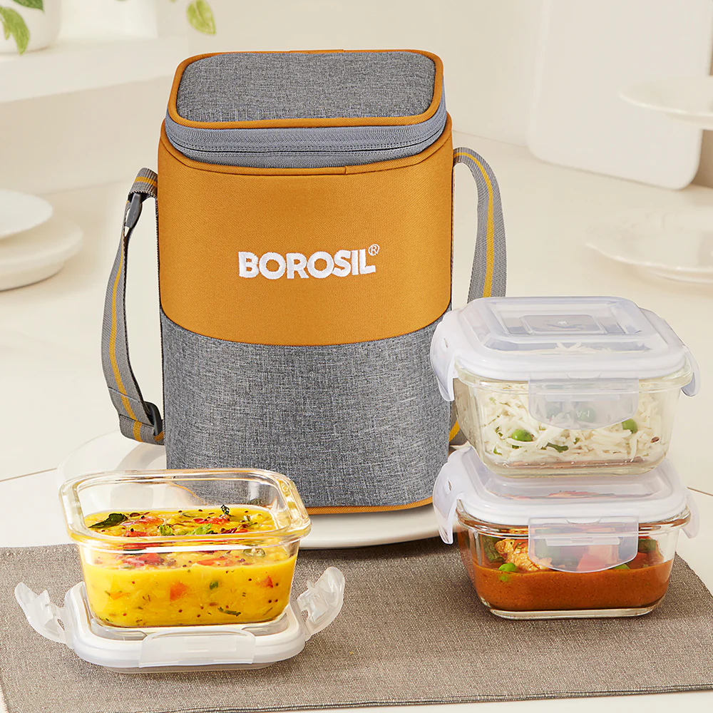 Zest Square Glass Lunch Box