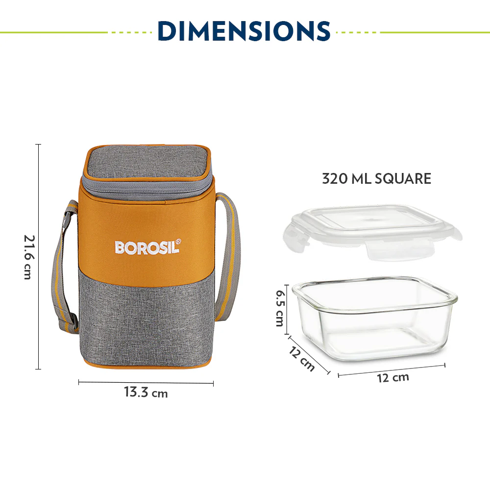 Zest Square Glass Lunch Box - Image 3