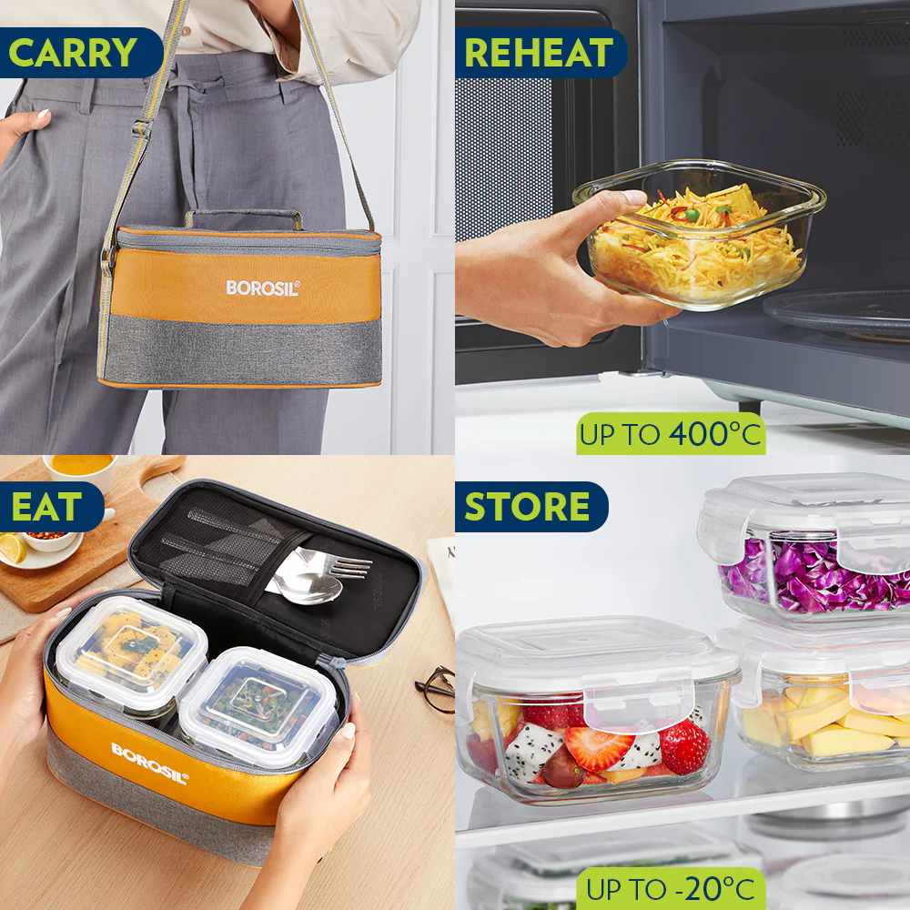Zest Square Glass Lunch Box - Image 8
