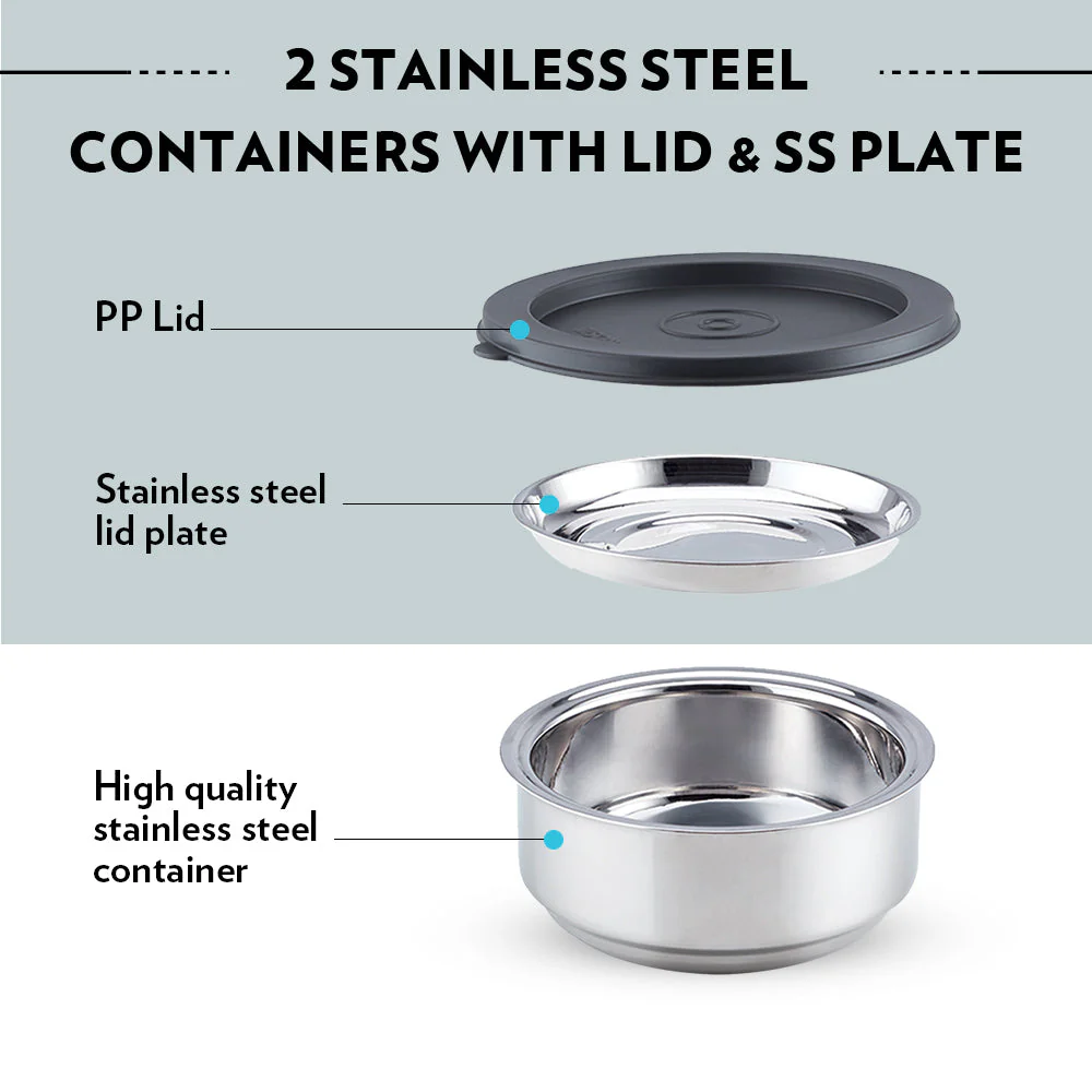 Carryfresh Round Stainless Steel Lunchbox - Image 4