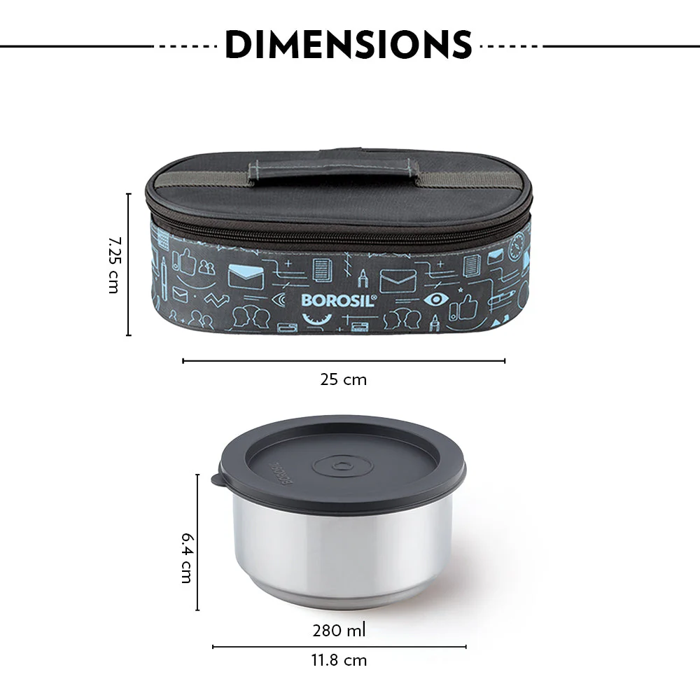 Carryfresh Round Stainless Steel Lunchbox - Image 3