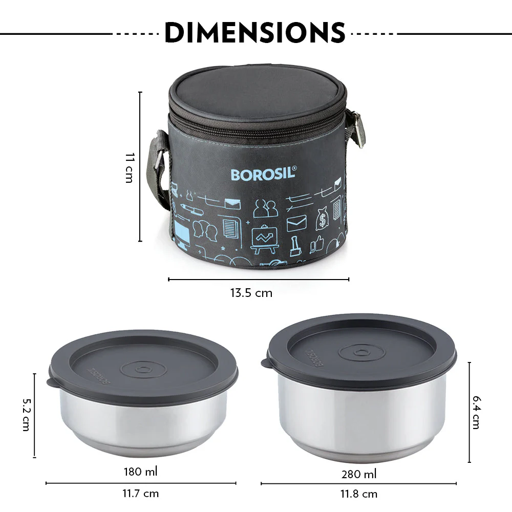 Carryfresh Round Stainless Steel Lunchbox - Image 3