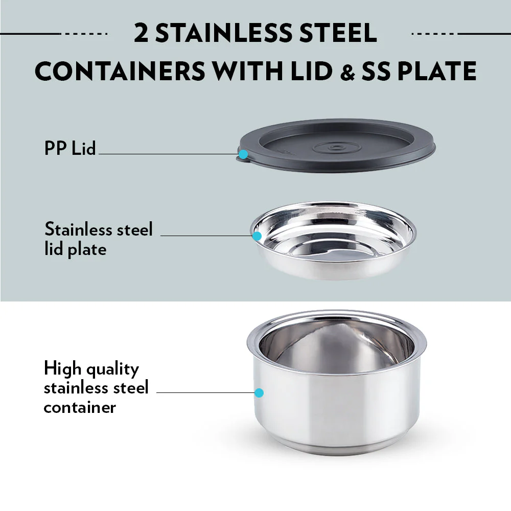 Carryfresh Round Stainless Steel Lunchbox - Image 4