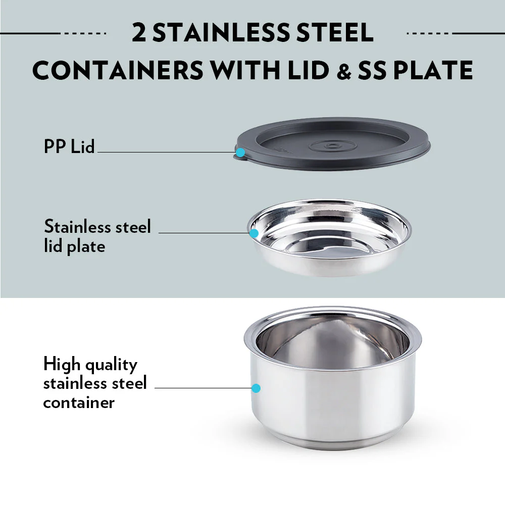 Carryfresh Round Stainless Steel Lunchbox - Image 4