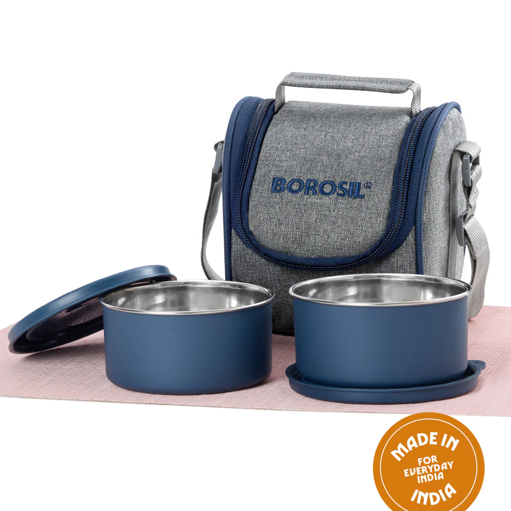 Carrymore Microwave Safe Round Stainless Steel Lunch Box - Image 5