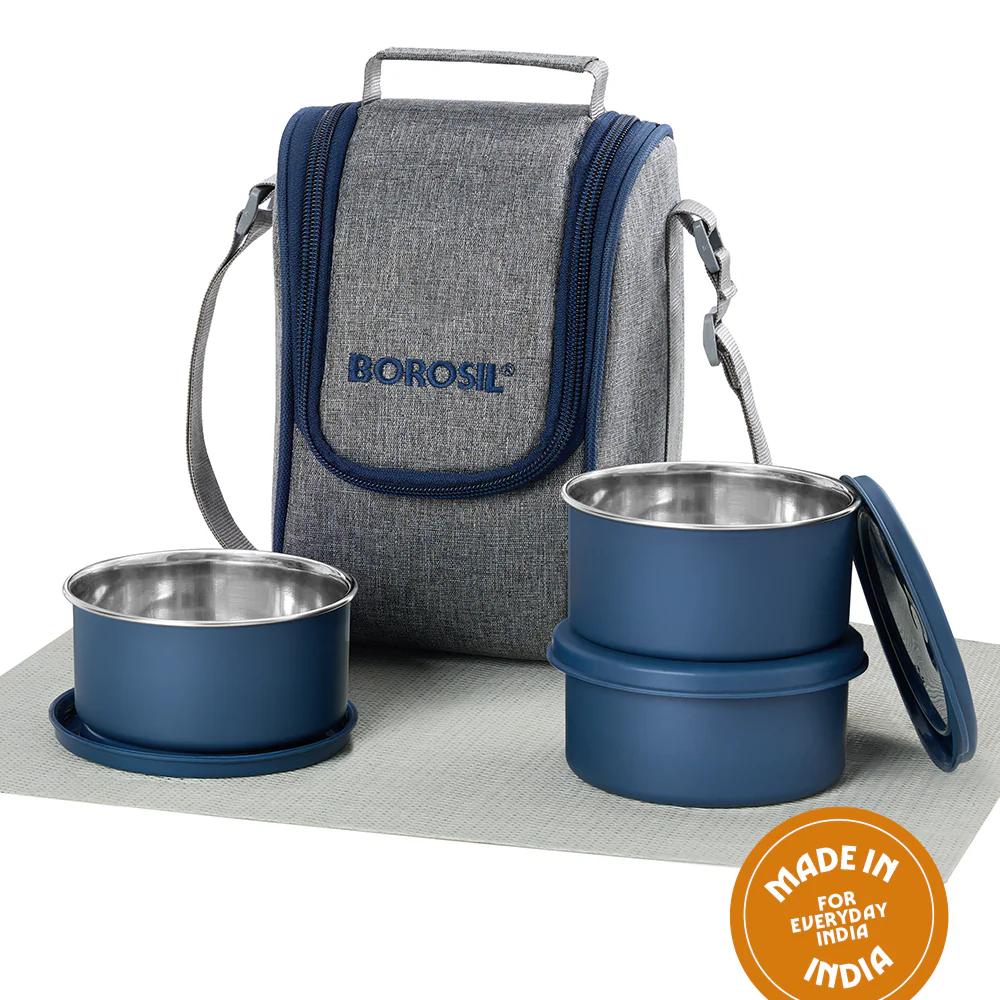Carrymore Microwave Safe Round Stainless Steel Lunch Box - Image 5