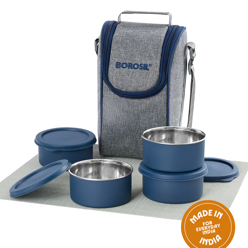 Carrymore Microwave Safe Round Stainless Steel Lunch Box - Image 5
