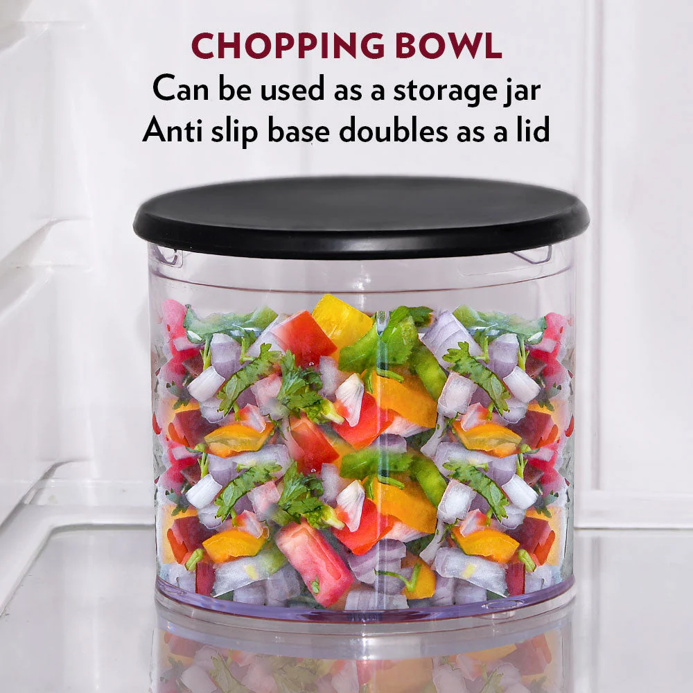 Chef Delite Electric Chopper with Dual Blade, Black - Image 9