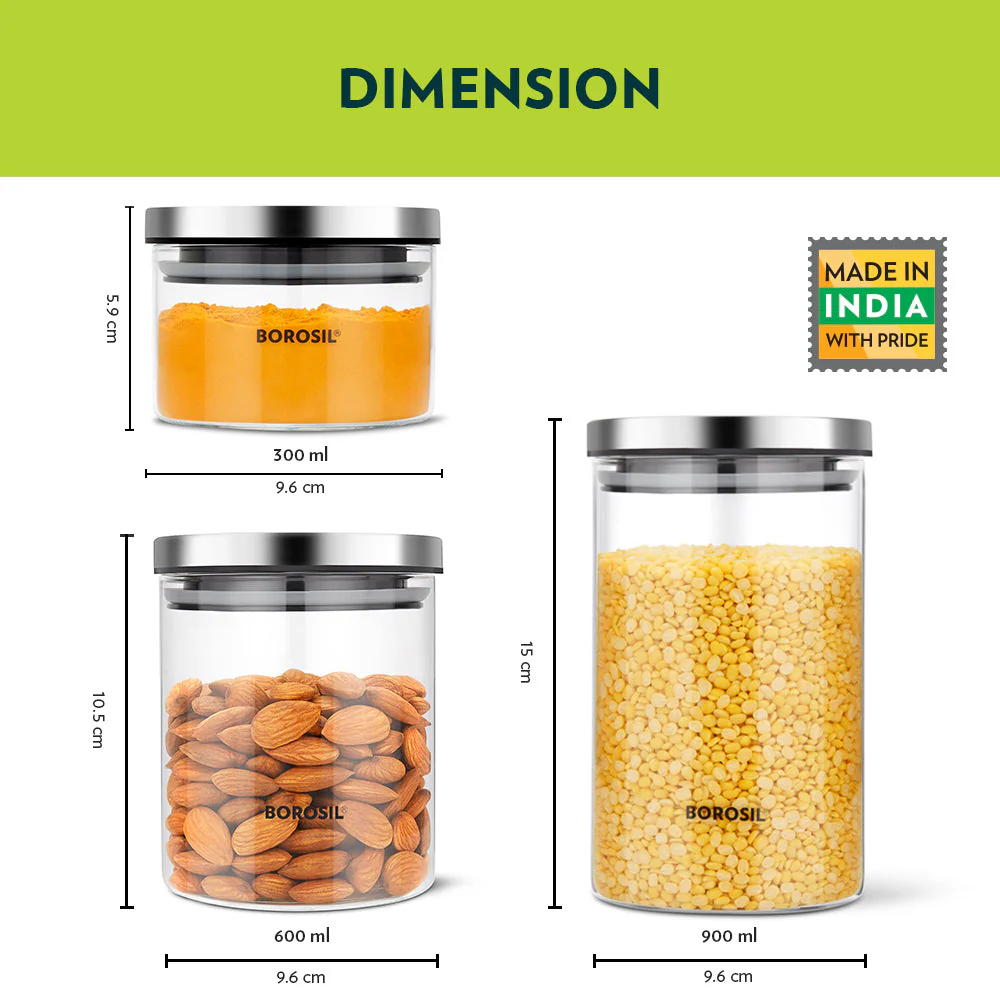 Classic Glass Jar Set with SS Lid - Image 8