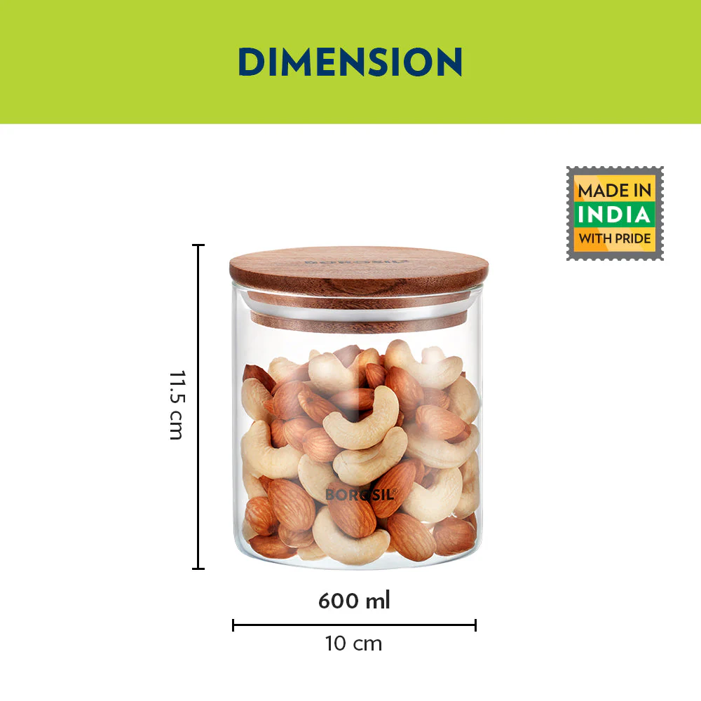 Classic Glass Jar with Wooden Lid - Image 3