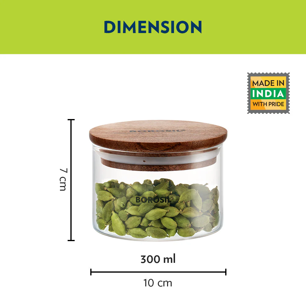 Classic Glass Jar Set with Wooden Lid - Image 3