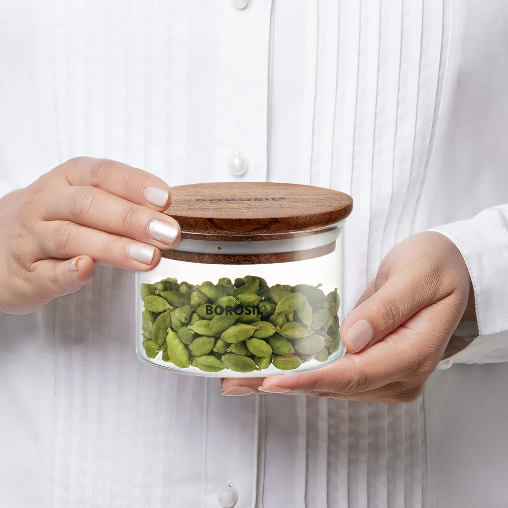 Classic Glass Jar Set with Wooden Lid - Image 4