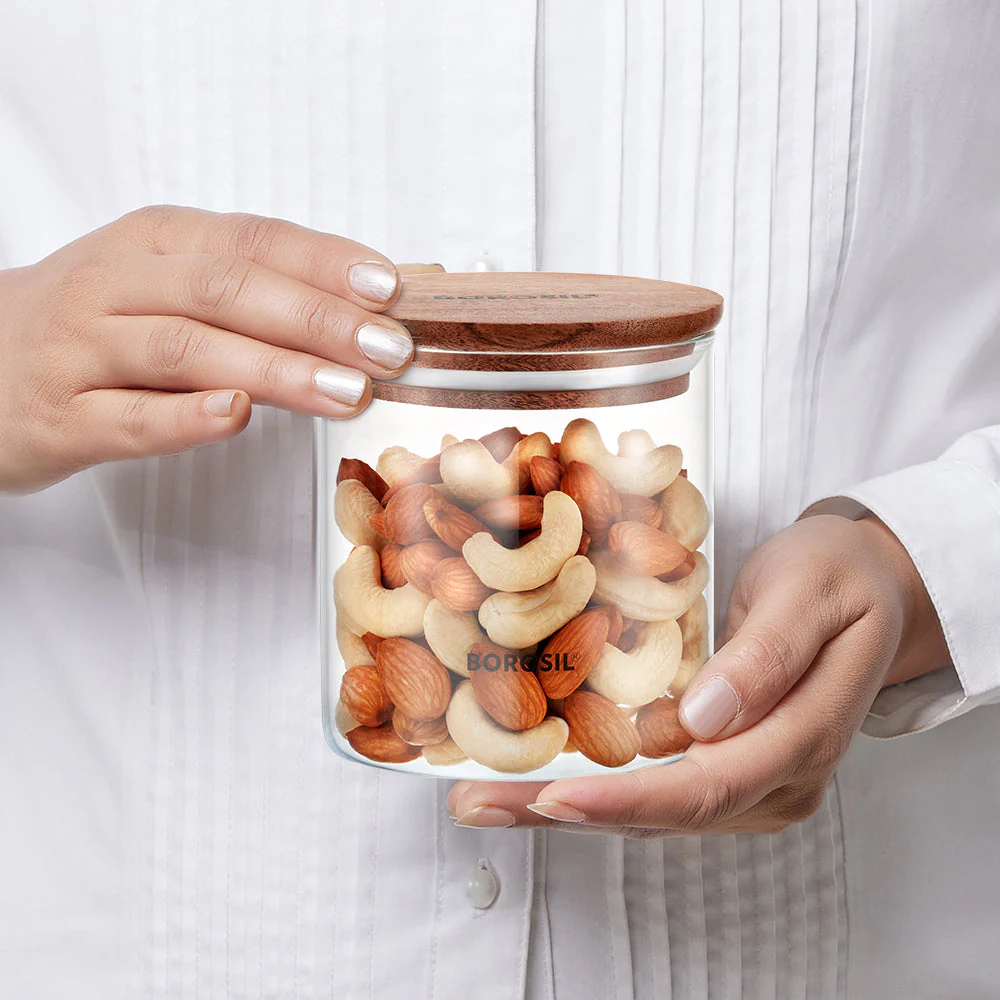Classic Glass Jar Set with Wooden Lid - Image 4