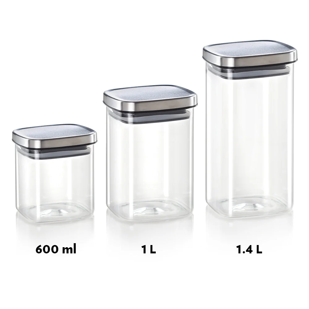 Classic Square Glass Jar with SS Lid - Image 6
