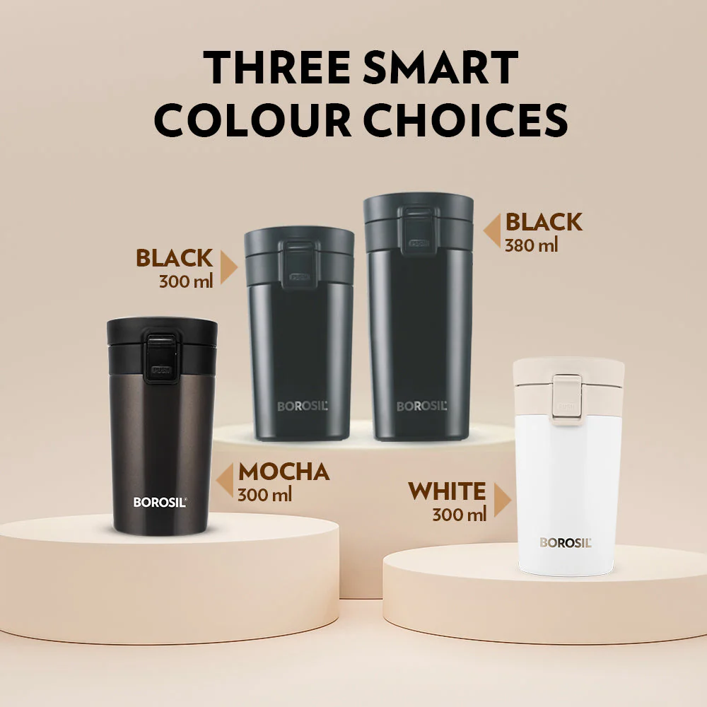 Borosil Coffeemate Insulated Mug, Mocha, 300ml - Image 8