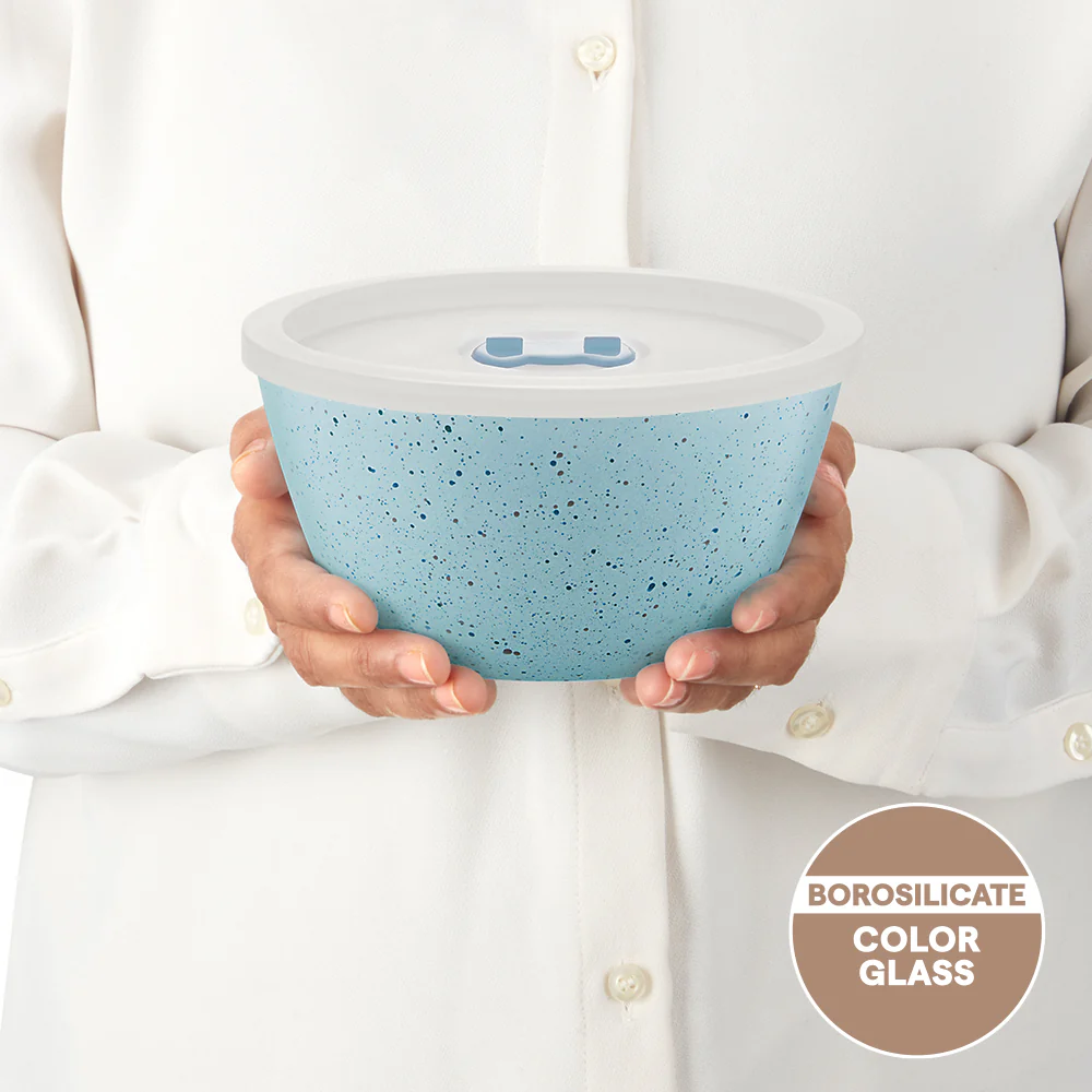 Colors Blue Bowl with Lid - Image 3
