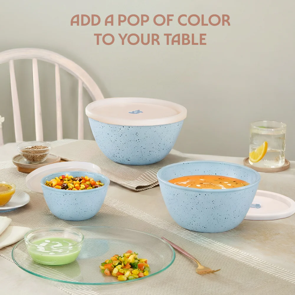 Colors Blue Bowl with Lid - Image 4