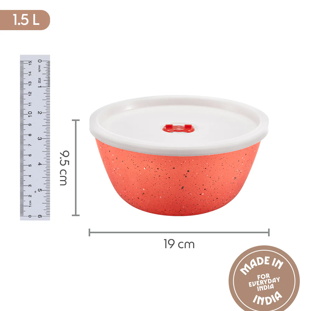 Colors Kube Pink Bowl with Lid - Image 2