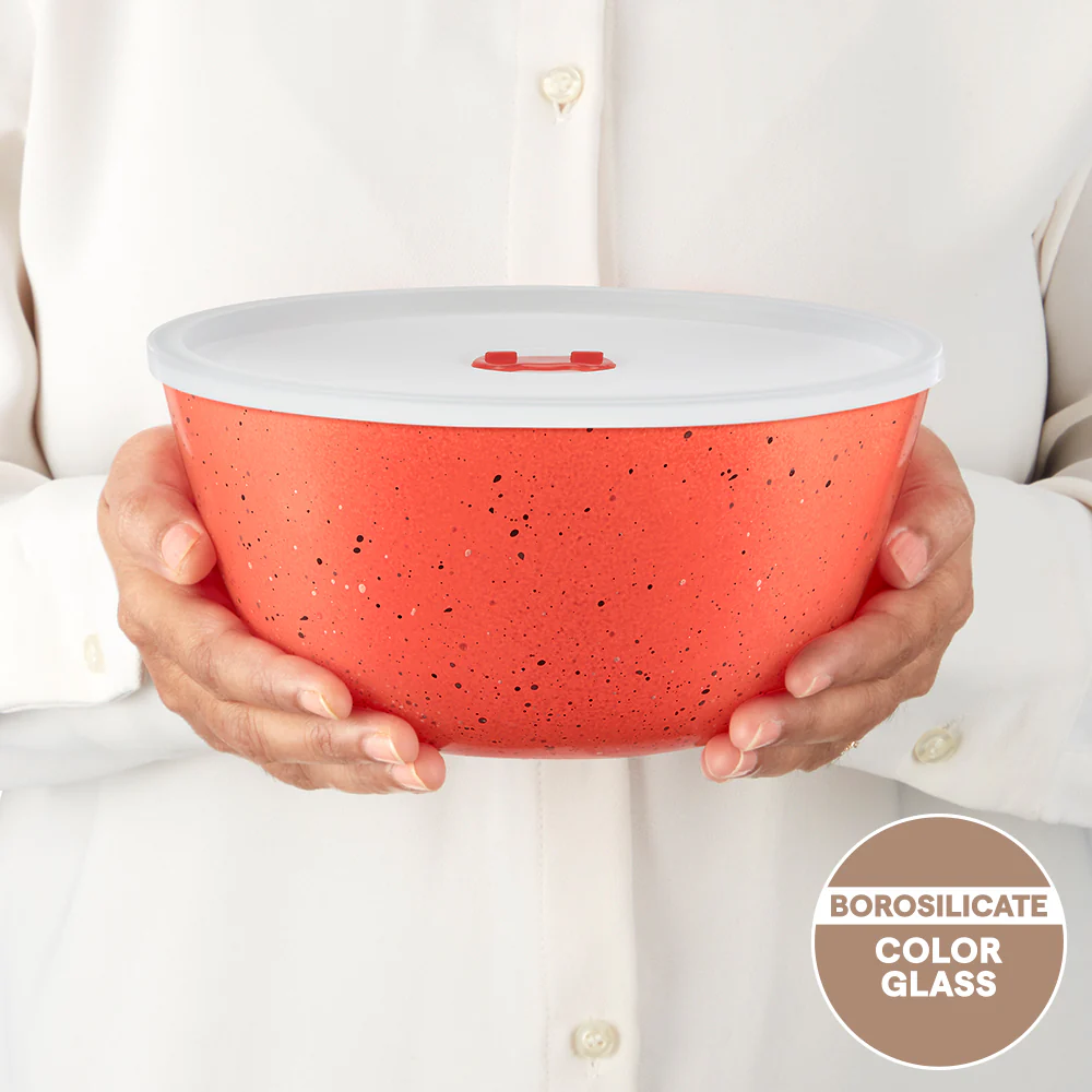 Colors Kube Pink Bowl with Lid - Image 3