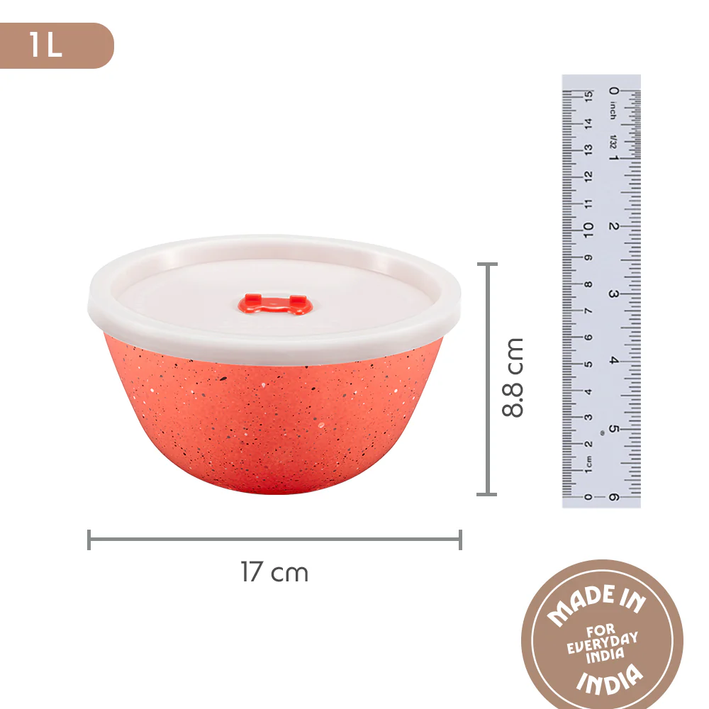 Colors Kube Pink Bowl with Lid - Image 2