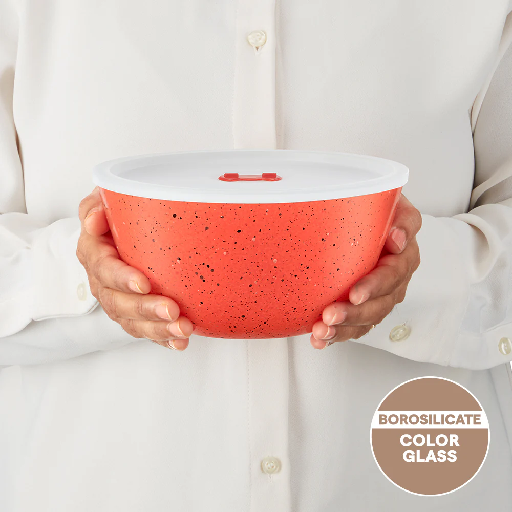 Colors Kube Pink Bowl with Lid - Image 3