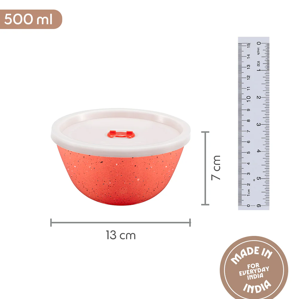 Colors Kube Pink Bowl with Lid - Image 2