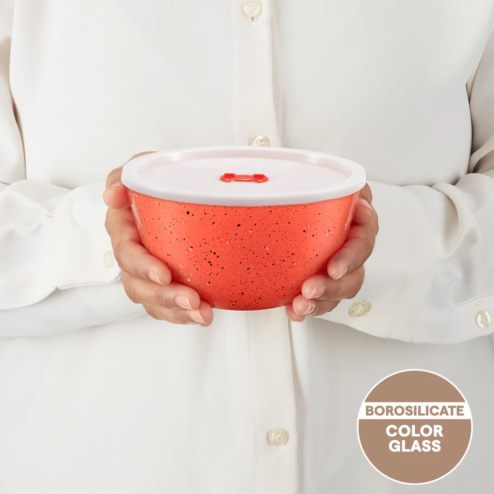 Colors Kube Pink Bowl with Lid - Image 3