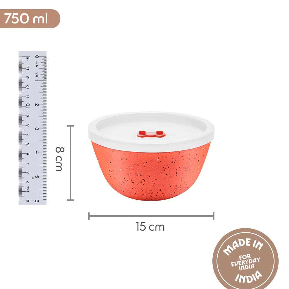 Colors Kube Pink Bowl with Lid - Image 2