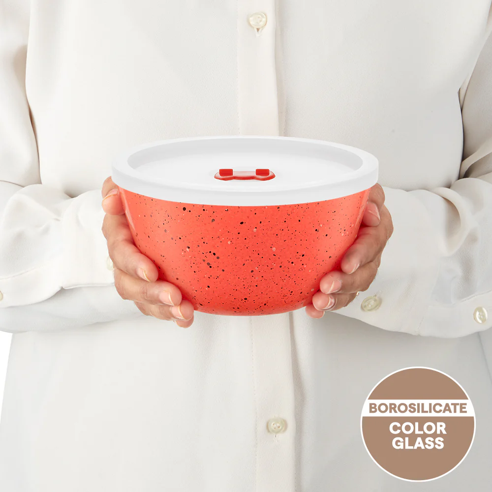 Colors Kube Pink Bowl with Lid - Image 3