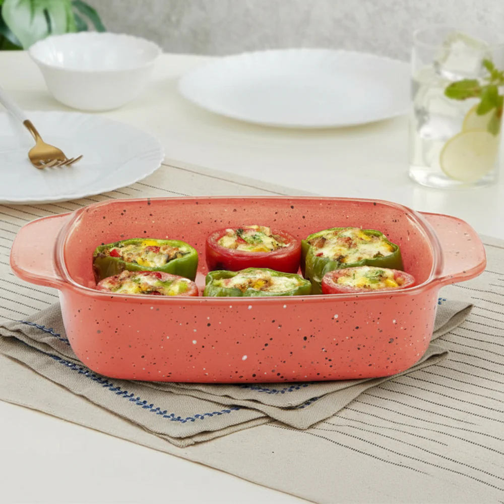 Colors Kube Pink Deep Rectangle Dish - Image 2