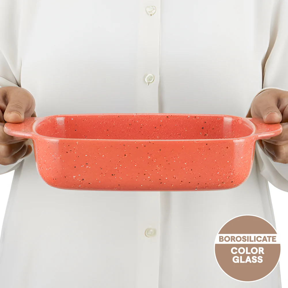 Colors Kube Pink Deep Rectangle Dish - Image 4