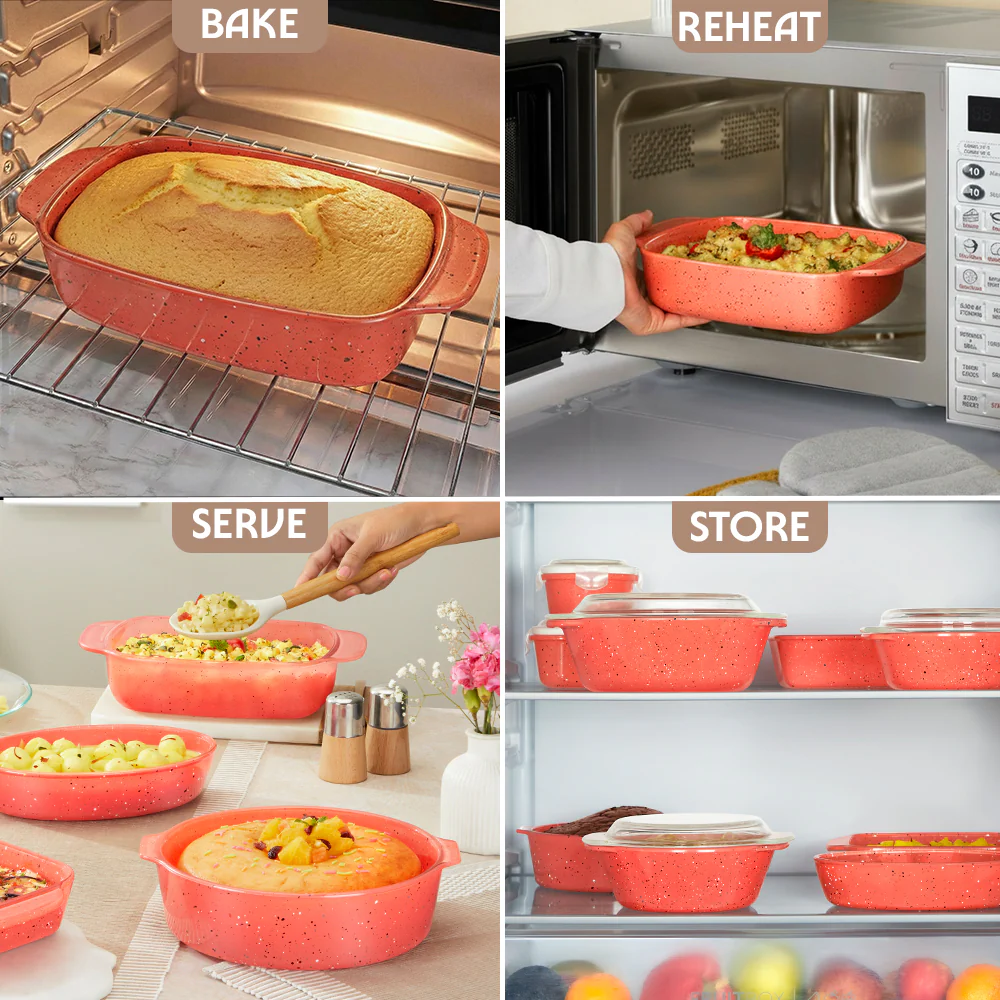 Colors Kube Pink Deep Rectangle Dish - Image 6