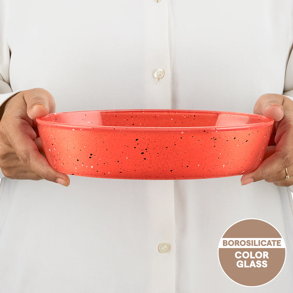 Colors Kube Pink Oval Baking Dish - Image 3