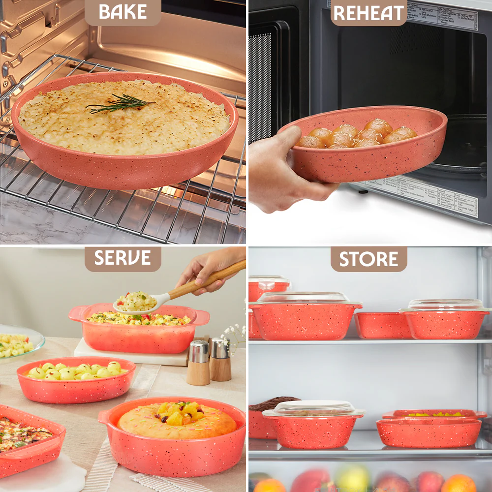 Colors Kube Pink Oval Baking Dish - Image 5