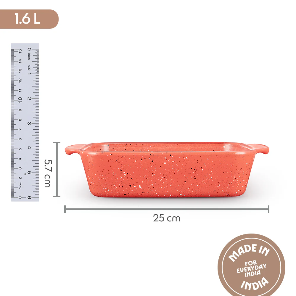 Colors Kube Pink Square Dish with Handle - Image 2