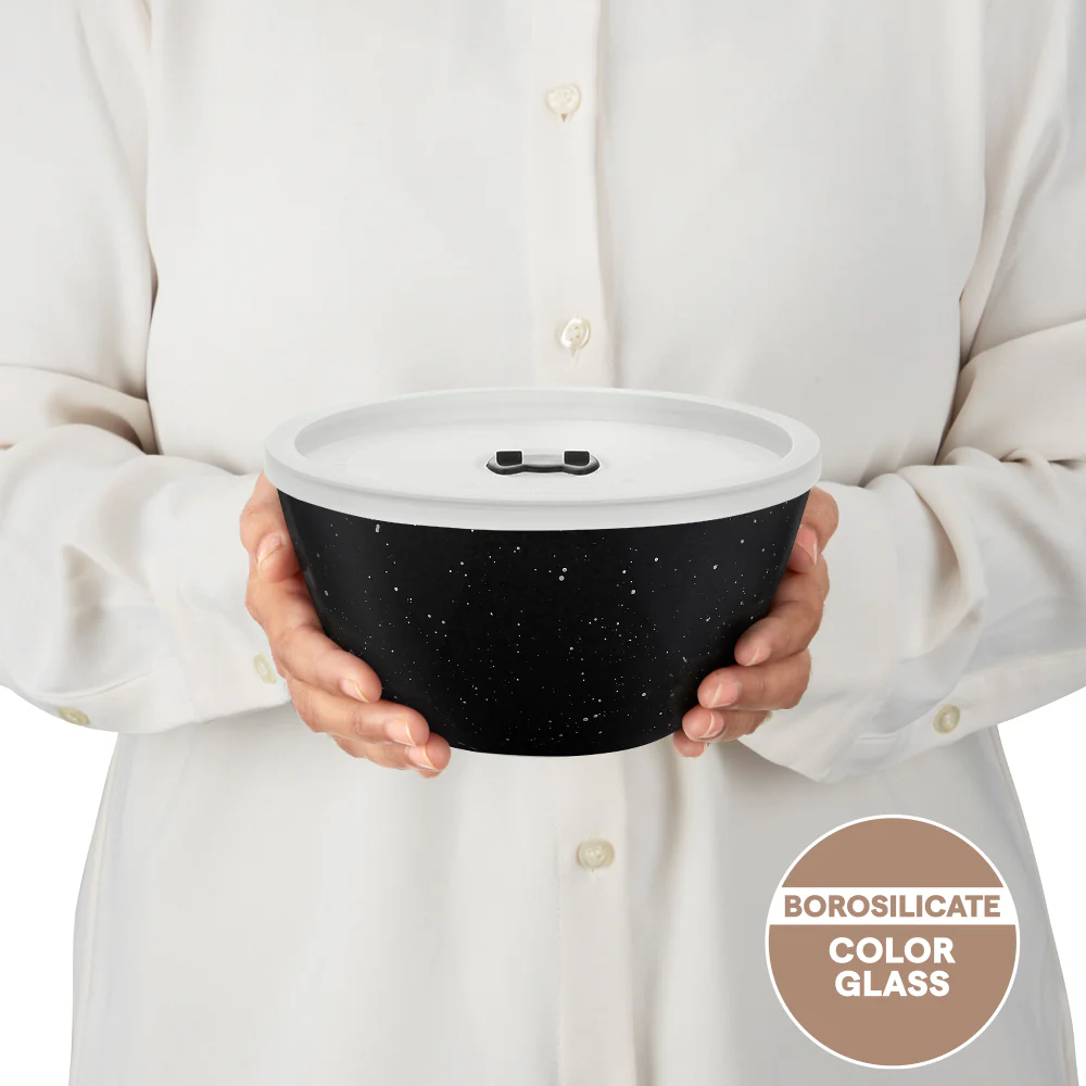 Colors Pebble Black Bowl with Lid - Image 3