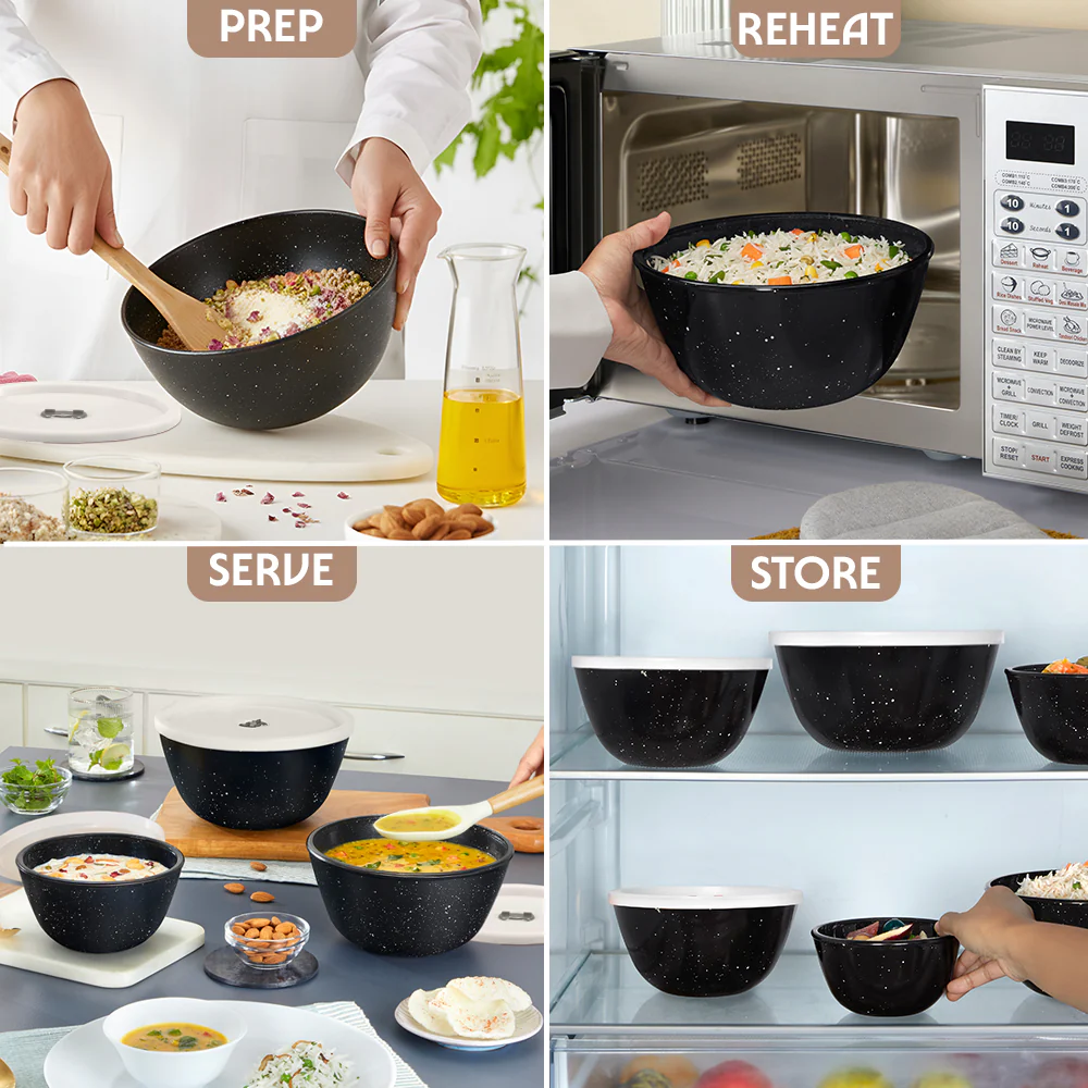 Colors Pebble Black Bowl with Lid - Image 5