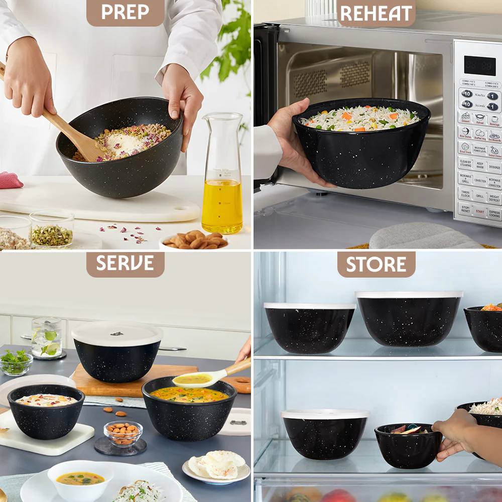 Colors Pebble Black Bowl with Lid - Image 5
