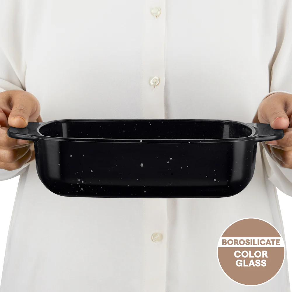 Colors Pebble Black Deep Rectangle Dish - Image 3