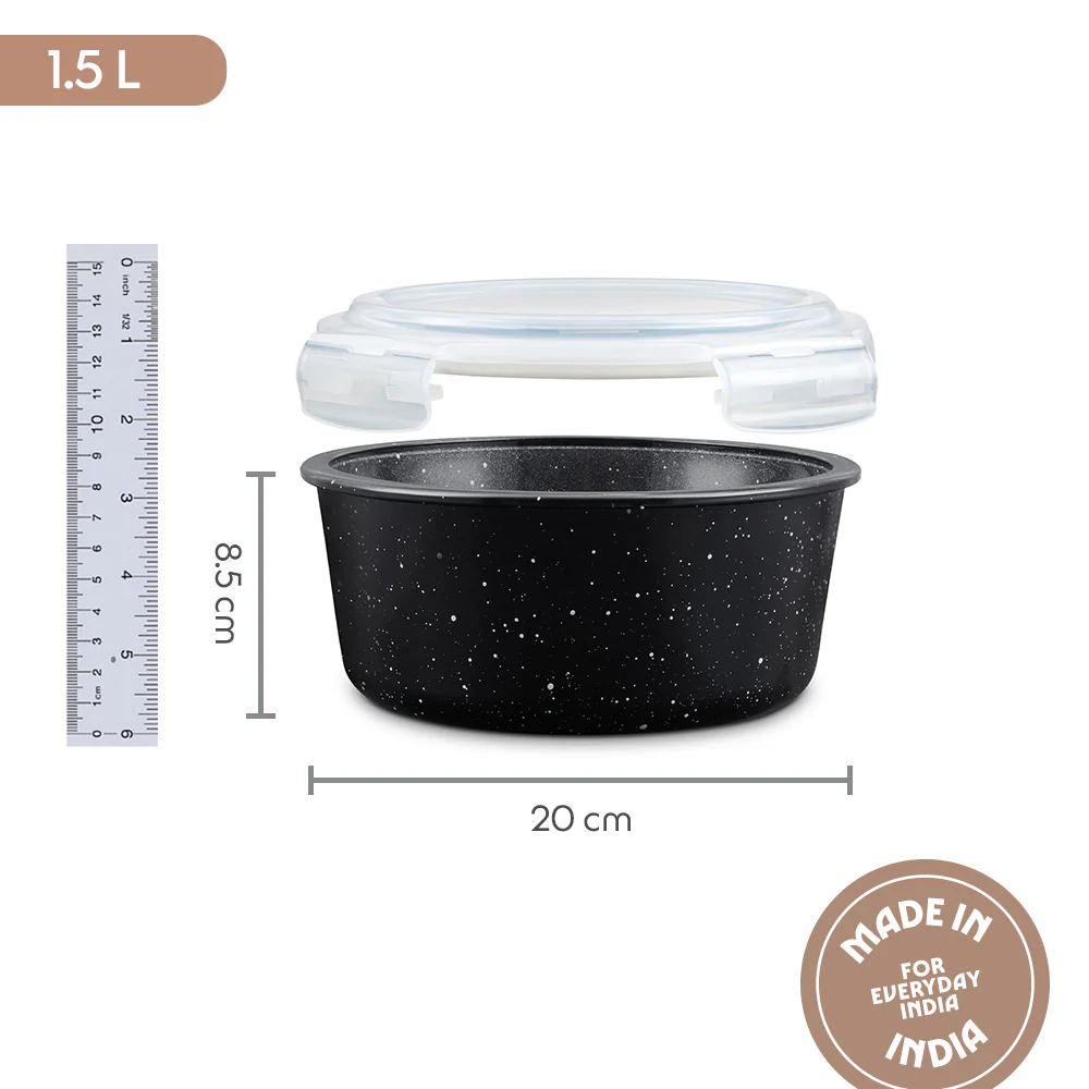 Colors Pebble Black Round Klip n Store - Image 2