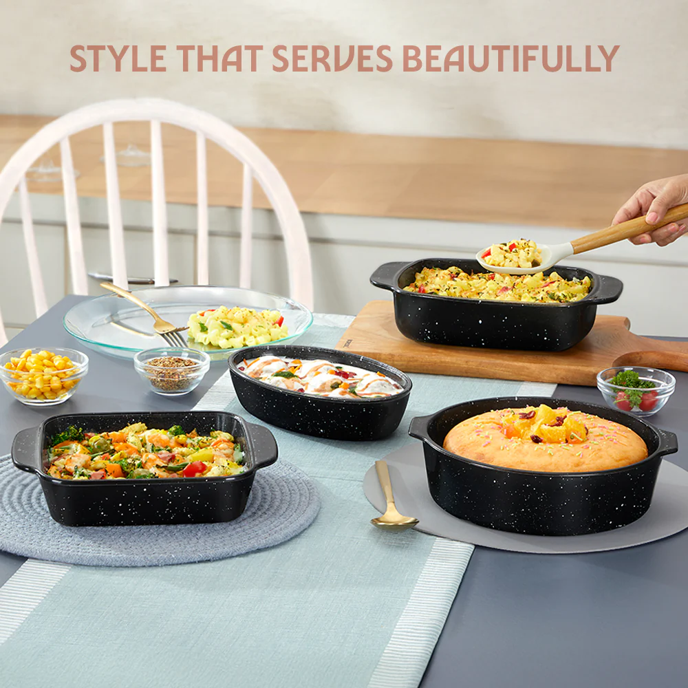 Colors Pebble Black Square Dish with Handle - Image 6