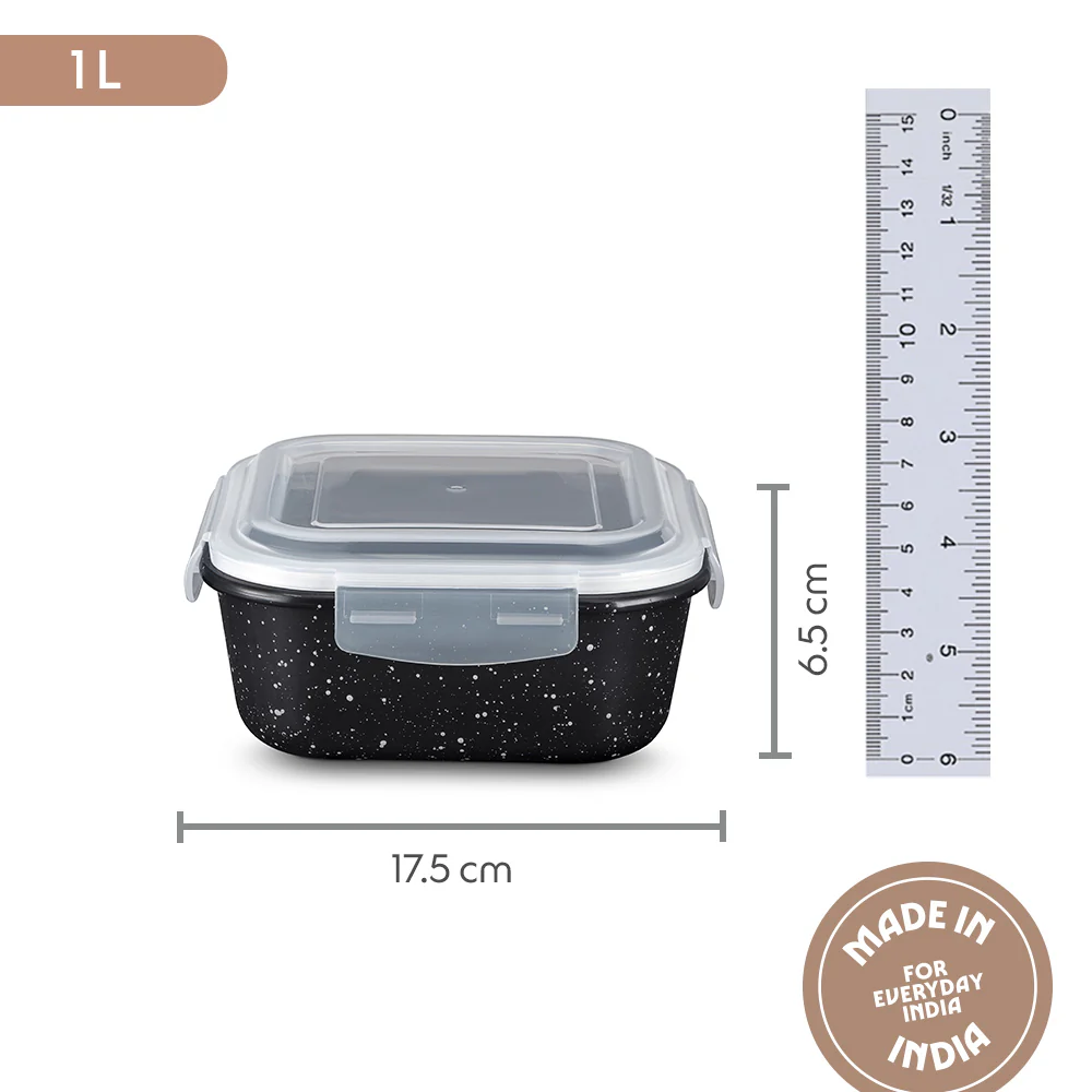 Colors Pebble Black Square Klip n Store - Image 2
