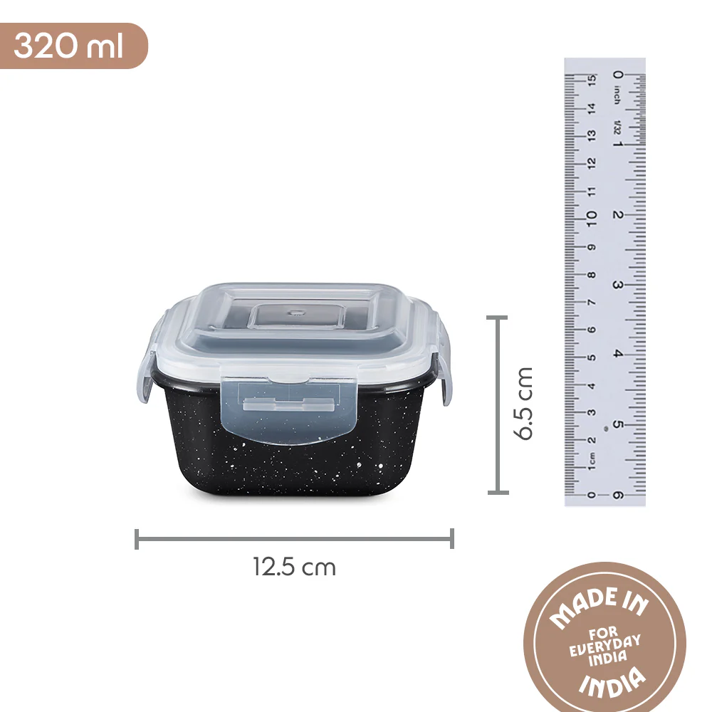 Colors Pebble Black Square Klip n Store - Image 2