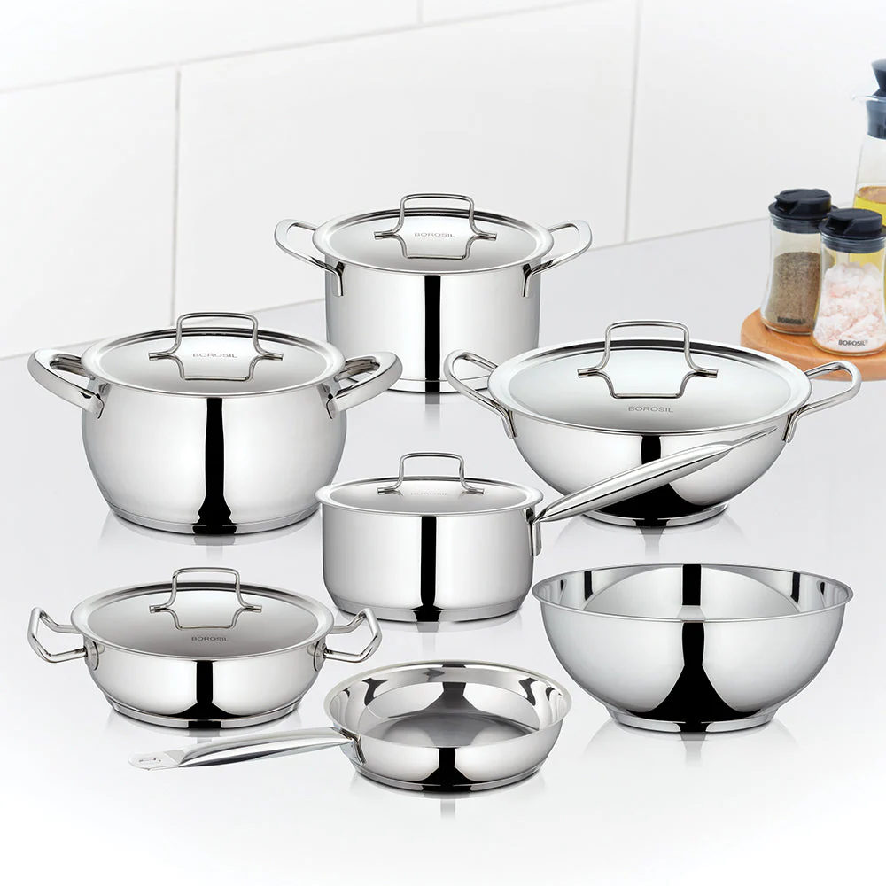 Cookfresh Stainless Steel Deep Kadhai with Lid - Image 11