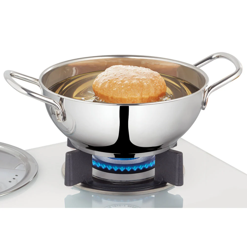 Cookfresh Stainless Steel Deep Kadhai with Lid - Image 12
