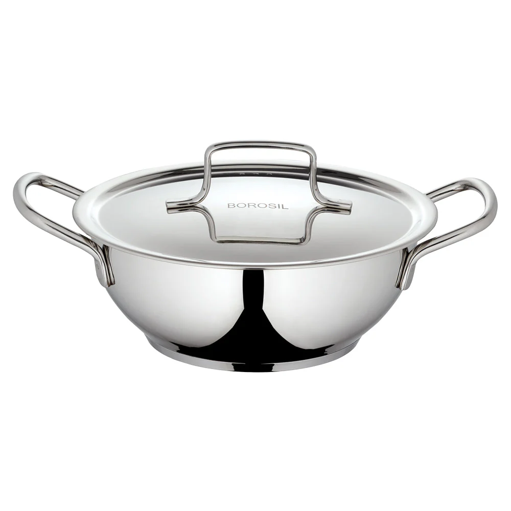 Cookfresh Stainless Steel Deep Kadhai with Lid - Image 4