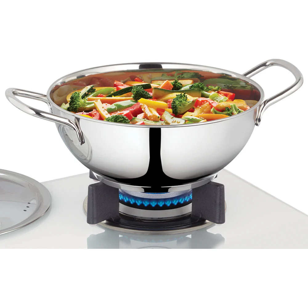 Cookfresh Stainless Steel Deep Kadhai with Lid - Image 13