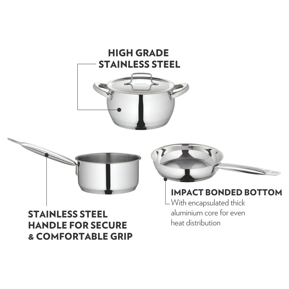 Cookfresh Stainless Steel Deep Kadhai with Lid - Image 10