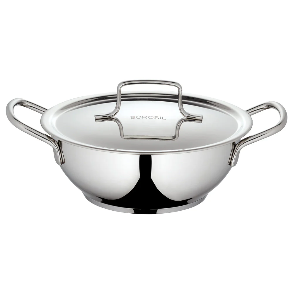 Cookfresh Stainless Steel Deep Kadhai with Lid - Image 4